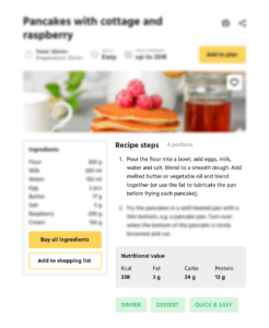 Smart recipe by MyMenu